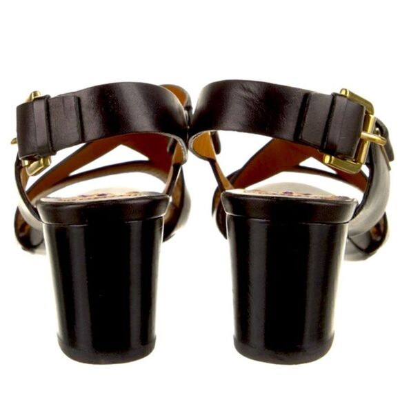 Ralph Lauren Collection Made in Italy Leather Toe-Post Sandals made in Italy Ralph Lauren Collection Leather Gladiator Platform Sandals  main image 3